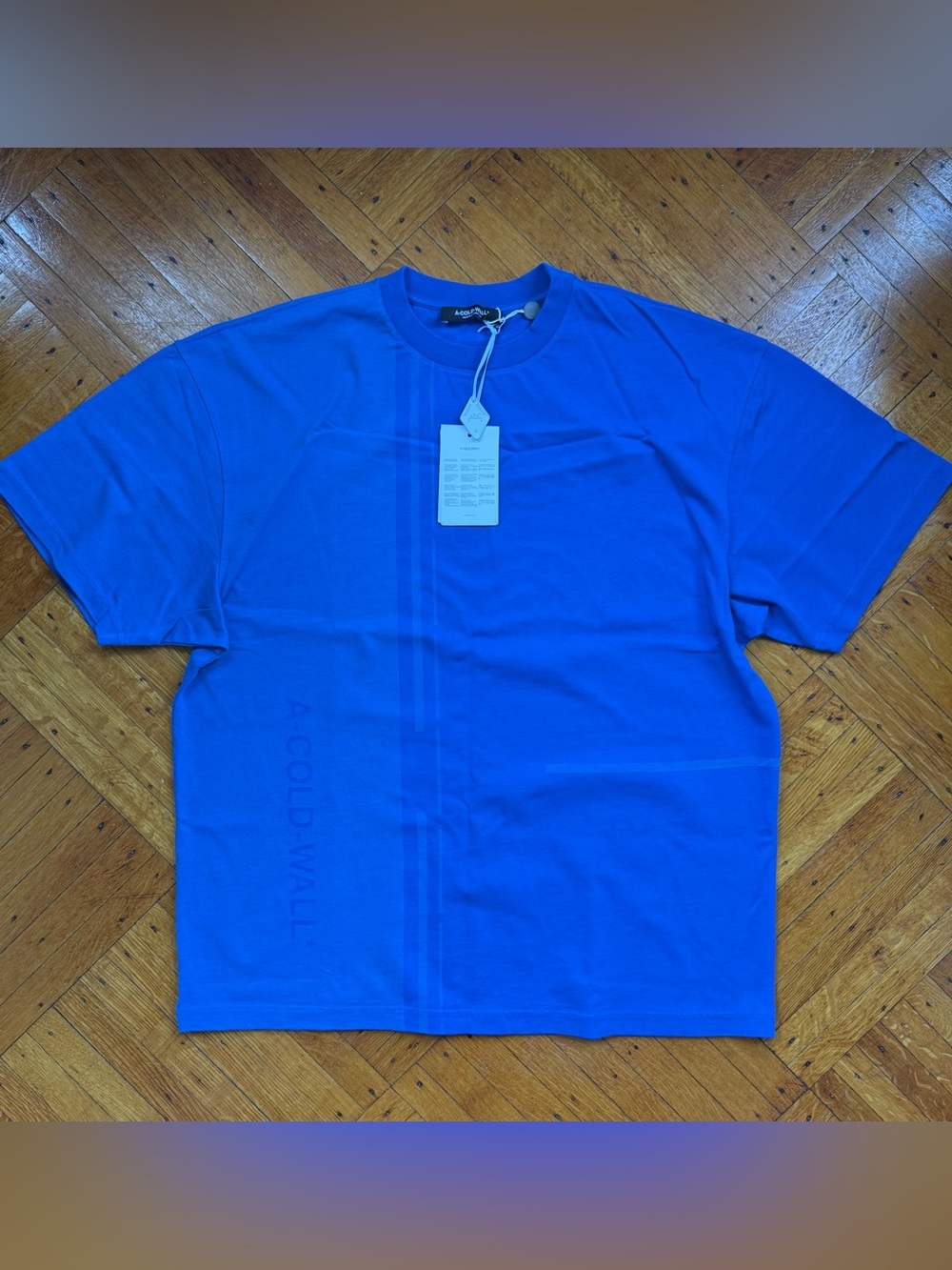 A-COLD-WALL* Men's Royal Blue Short Sleeve Logo T-Shirt